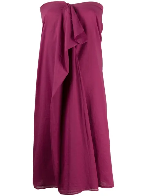 Maison Martin Margiela Pre-Owned 2000s ruffled detailing strapless dress Pink MMR350G