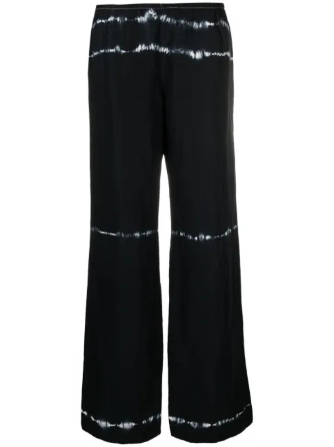 Giorgio Armani Pre-Owned 2000s tie-dye print wide-leg trousers Blue GGMAN250