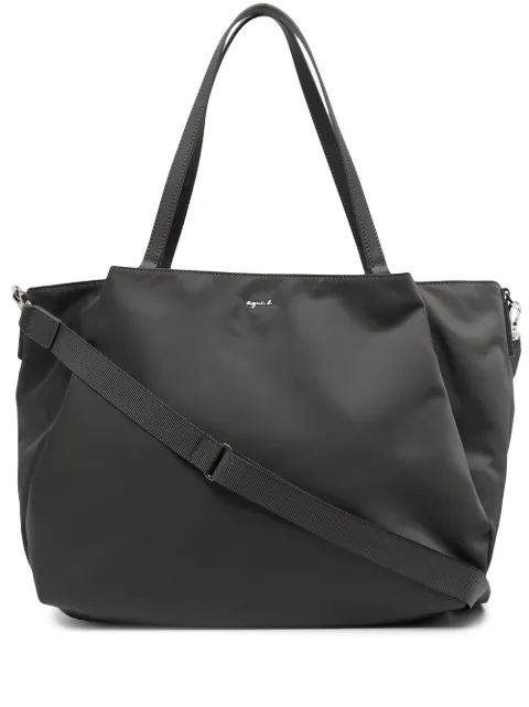 agnès b. logo-plaque shoulder bag Grey N817VN01