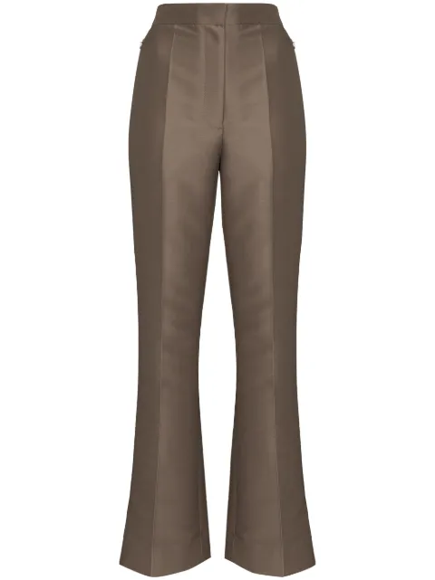 Low Classic high-rise slim-fit trousers Green LOW21FWTR01LK