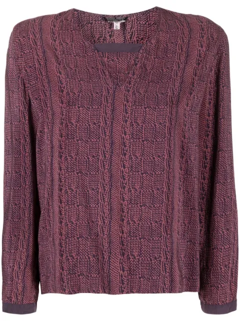 Giorgio Armani Pre-Owned 1990s abstract print blouse Pink GGMA250