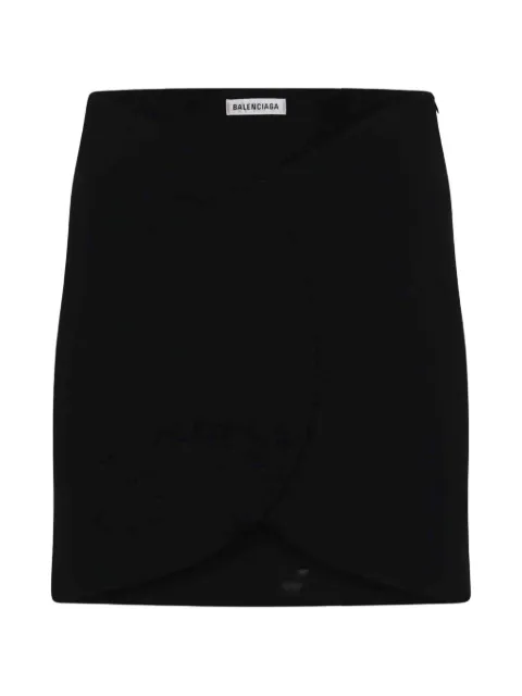 Balenciaga Circle A-line mini skirt Black 662987TTK23