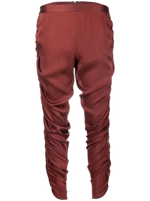 Dolce & Gabbana Pre-Owned 2000s cropped ruched trousers Red DCGB250N