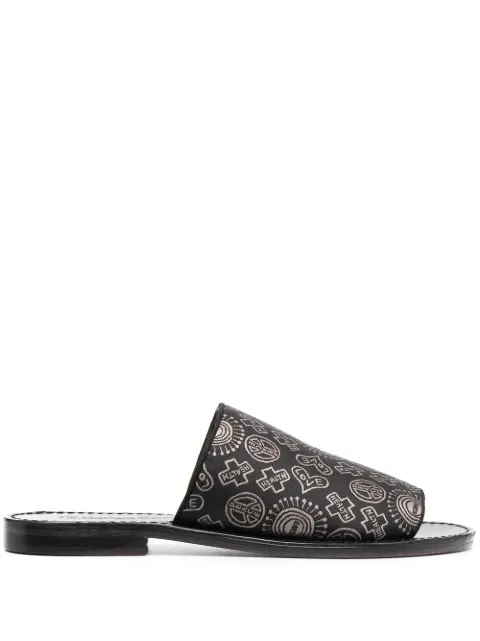 10 CORSO COMO x The Merchant of Florence Woodstock slides Black CCWOODSTOCKSANDAL