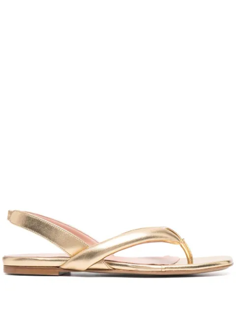 GIABORGHINI Bora flat sandals Gold BORA08