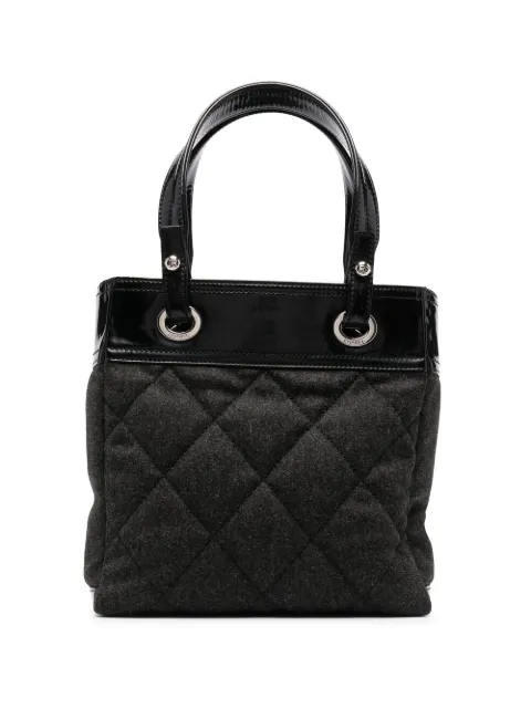 CHANEL Pre-Owned 2009-2010 diamond-quilted tote bag Black 130935