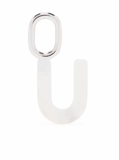 Maria Black Lucid Letter U charm White 700008AGU