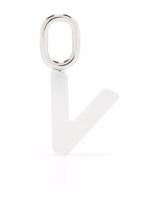 Maria Black Lucid Letter V charm White 700008AGV