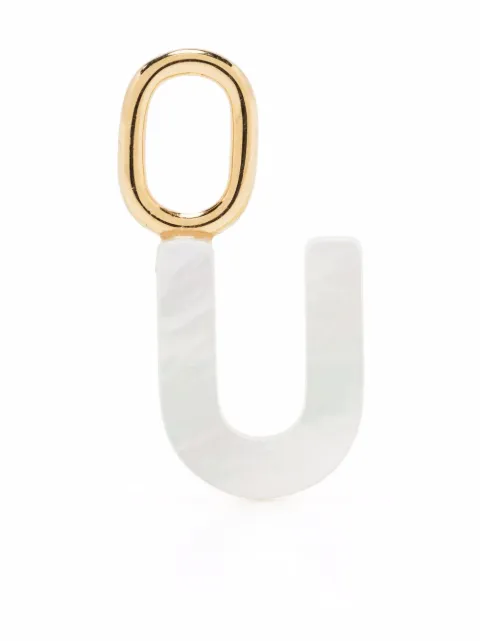Maria Black Lucid Letter U charm White 700008YGU