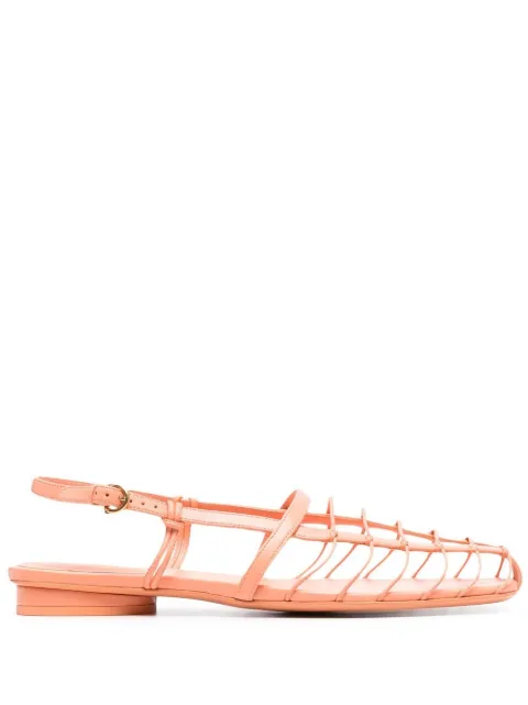 Ferragamo strapped-design slingback sandals Orange 743780