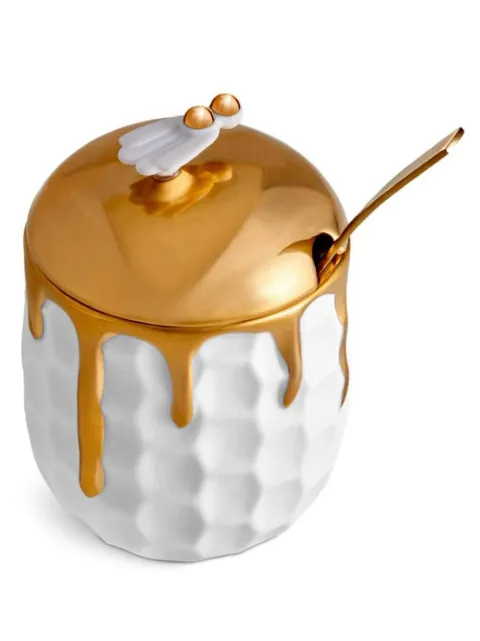 L'Objet 24kt Beehive honeypot White BE287