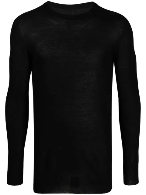 Boris Bidjan Saberi fine-knit cotton jumper Black KN11FFM30001
