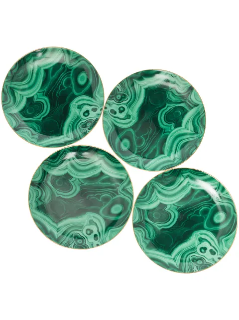 L'Objet set of four dessert plates Green ML720