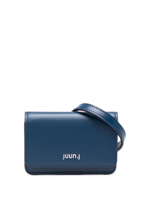 Juun.J logo-lettering leather belt bag Blue JW07D4W09P