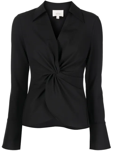 Cinq A Sept Mckenna knot-detail shirt Black ZW8173626Z
