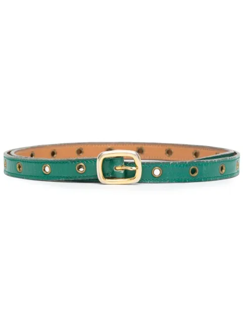 Hermès Pre-Owned 1990s skinny design buckled belt Green HERSE480