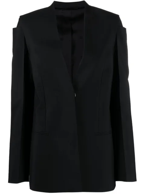 Givenchy collarless single-breasted jacket Black BW30CU13QB