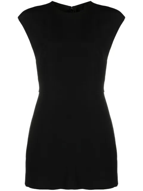 Valentino Garavani round neck sleeveless playsuit Black BVE1L56BS