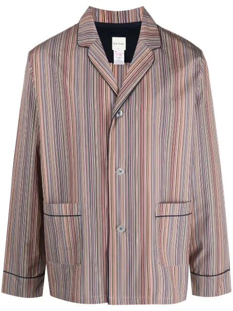Paul Smith artist stripe cotton pajamas Neutrals M1A2871NASMULT