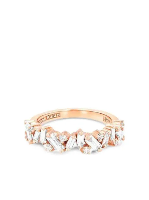Suzanne Kalan 18K rose gold Frenzy diamonds ring Pink BAR490RG