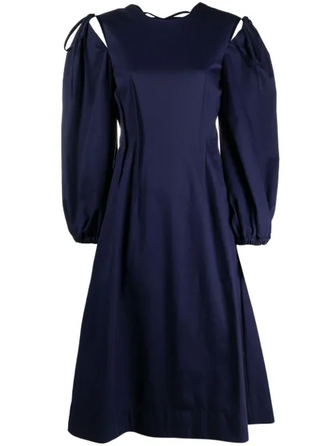 MSGM long-sleeve A-line dress Blue 3041MDA25217109