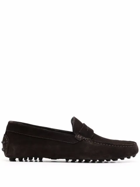 Scarosso Michael penny slot loafers Brown MICHAELDRIVBRWSUED