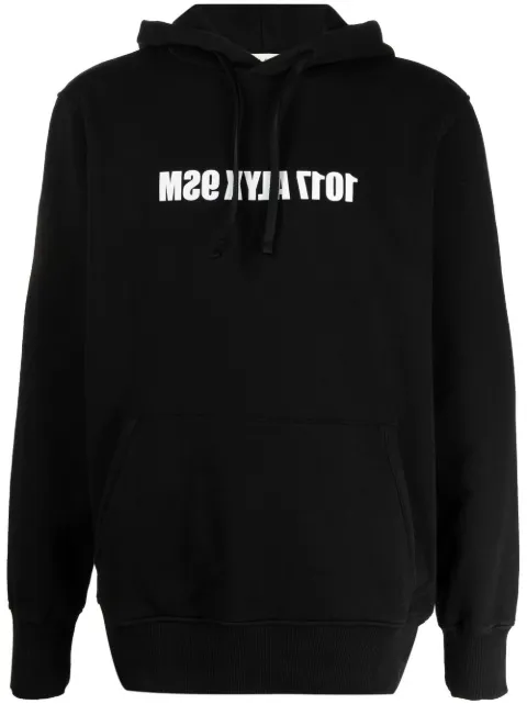 1017 ALYX 9SM reverse Logo popover hoodie Black AAMSW0097FA01
