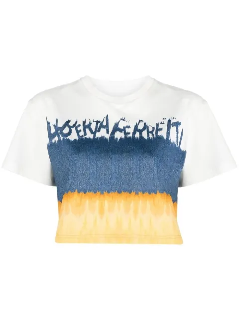 Alberta Ferretti tie-dye print cotton T-shirt Blue J07100183