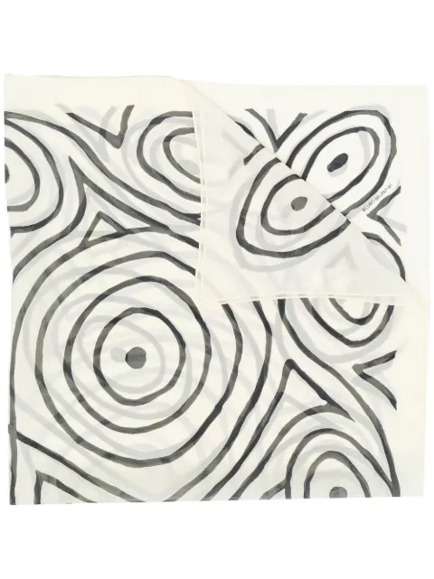 10 CORSO COMO abstract-print scarf White CCFO5OFFWHITE