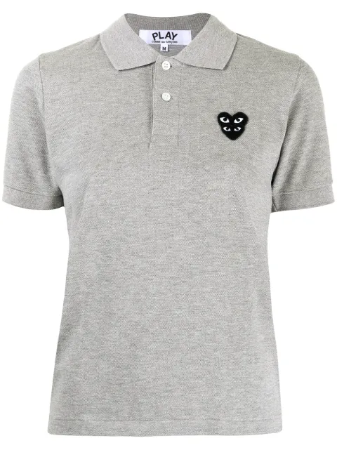 Comme Des Garçons Play logo-patch polo shirt Grey P1T297051