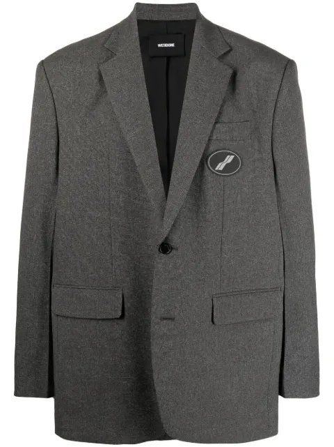 We11done notched-lapels single-breasted blazer Grey WDJK420715UCH