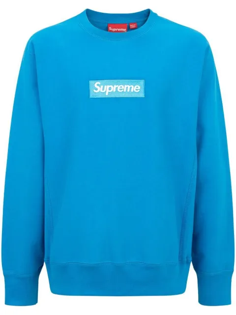 Supreme box logo crew-neck sweatshirt Blue SU6491