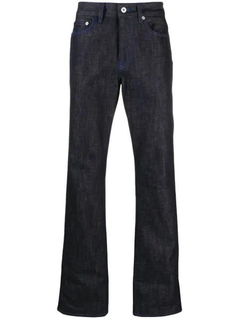 COUNTY OF MILAN logo print straight-leg jeans Blue CMYA027S21DEN0014901