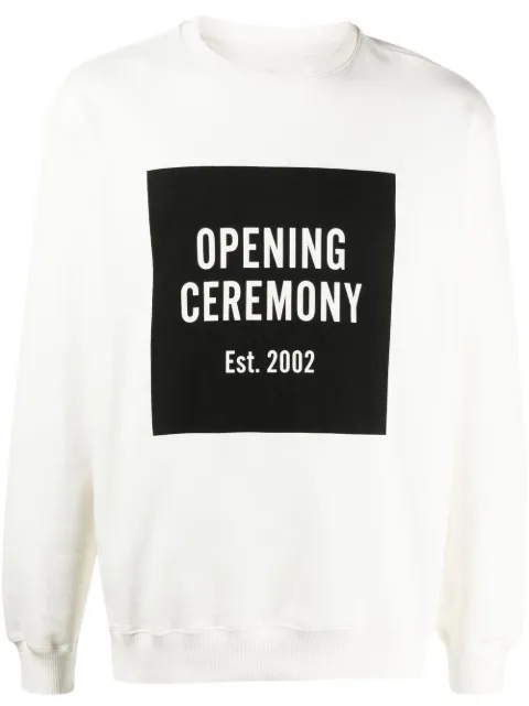 Opening Ceremony box-logo sweatshirt White YMBA003F21FLE002