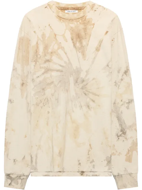 John Elliott tie-dye long sleeve sweatshirt Neutrals A189M45719A