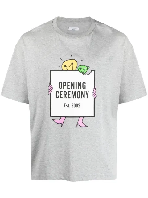 Opening Ceremony light bulb box logo print T-shirt Grey YMAA001F21JER0030503