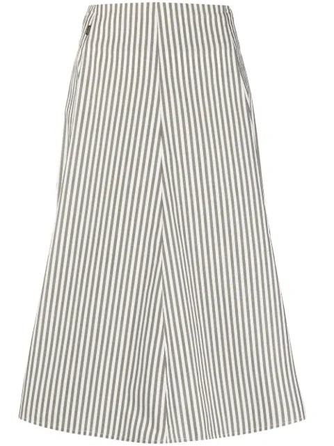 Woolrich stripe-pattern A-line skirt White CFWWSK0032FRUT2103