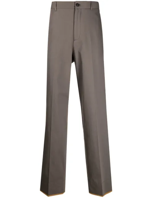 Ferragamo straight-leg tailored trousers Brown 743870