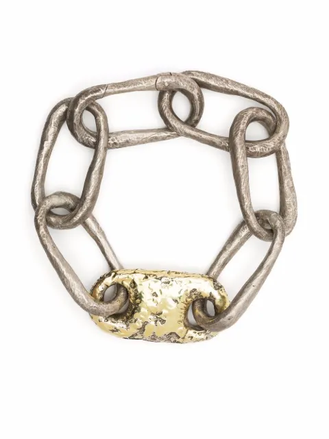Parts of Four Roman Medium Link bracelet Silver E170227DA18K