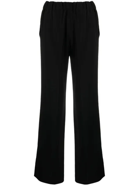 Alberto Biani flared crepe trousers Black CC872AC0028