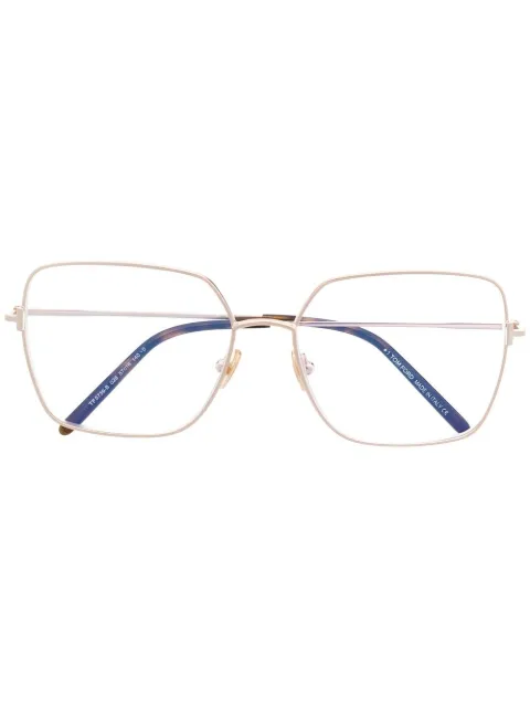 TOM FORD Eyewear FT5739-B geometric-frame glasses Gold FT5739B