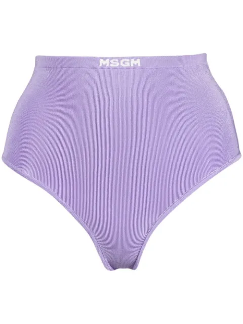 MSGM intarsia-logo briefs Purple 3042MDI210217476