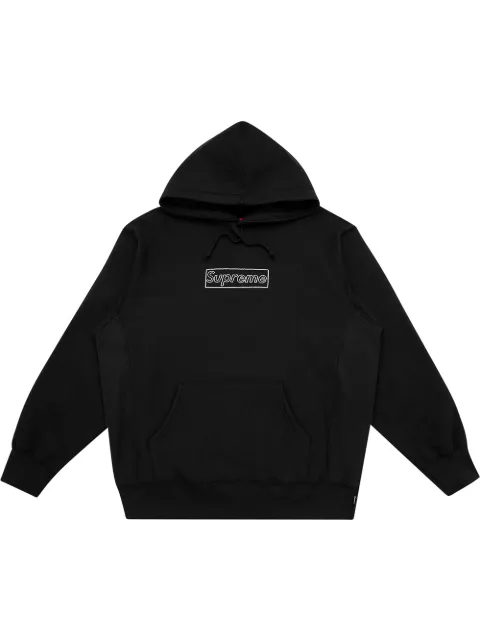Supreme Kaws Chalk Logo hoodie Black SU10095