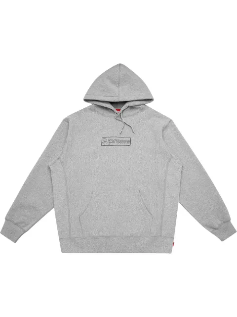 Supreme Kaws Chalk Logo hoodie Grey SU10093