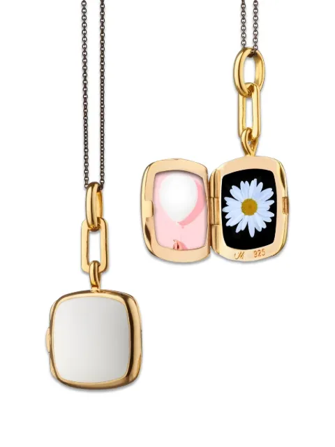 MONICA RICH KOSANN locket necklace Gold VL2000WHITE