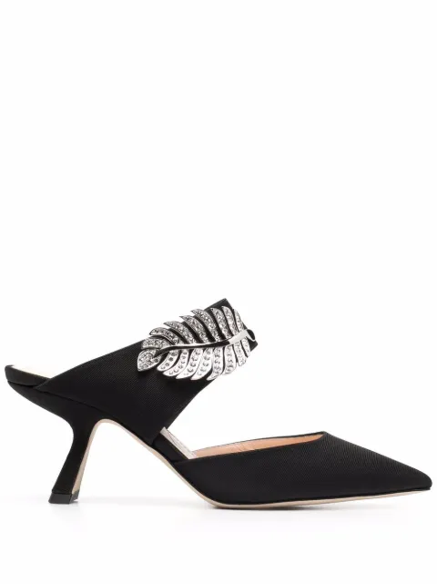 Nicholas Kirkwood MONSTERA 70mm mules Black 907A42THP0