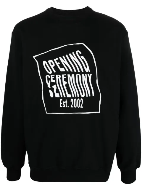 Opening Ceremony logo-print cotton sweatshirt Black YMBA003S21FLE0011101