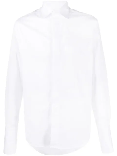 Canali slim-cut tailored shirt White Q60130790