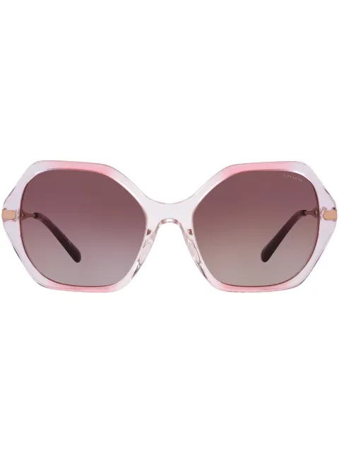 Coach sculpted hexagon-frame sunglasses Purple HC831556418H