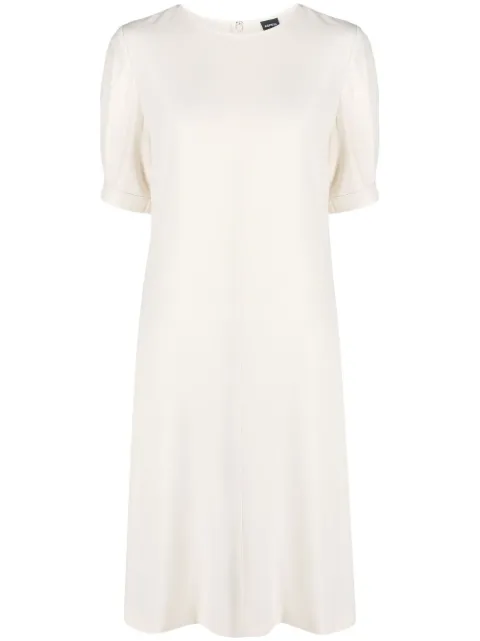 ASPESI button-embellished puff sleeve dress Neutrals 29102088